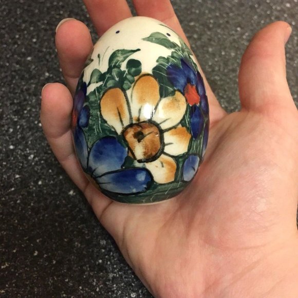 Vintage Hand Painted Egg Decorative Decor Easter Mother’s Day - Picture 1 of 12